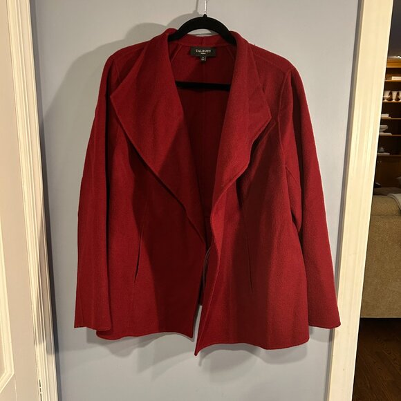 Talbots Women Burnt Red Wool Jacket, Lightweight, Size 1X - Picture 1 of 10